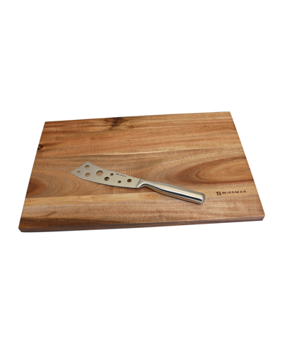 Shop Swissmar 2 Piece Acacia Board And Cheese Knife Set In Brown