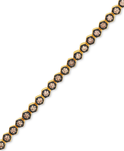 Shop Le Vian Chocolatier Chocolate Diamond Tennis Bracelet (1-1/6 Ct. T.w.) In 14k Gold (also Available In Rose G In Rose Gold