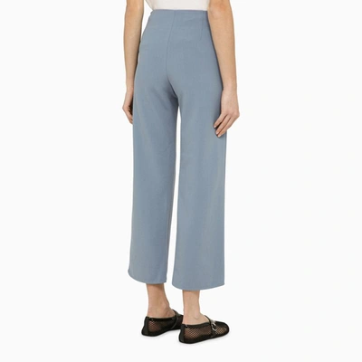 Shop By Malene Birger Light Normann Trousers With Slits In Blue