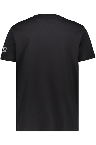 Shop Iceberg Embroidered Cotton T-shirt In Black
