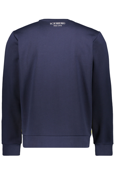 Shop Iceberg Embroidered Cotton Sweatshirt In Blue