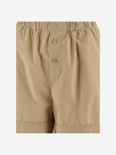 Shop By Malene Birger Siara Cotton Short Pants In Dark Sand