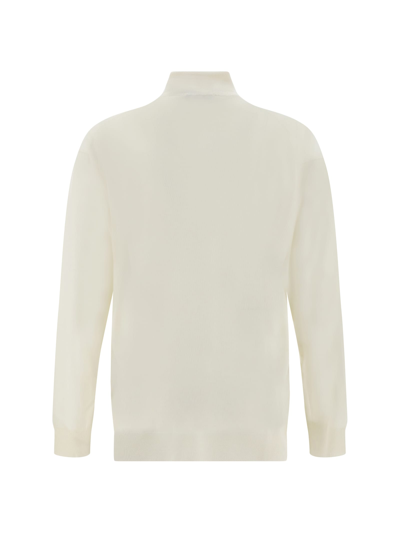 Shop Prada Turtleneck Sweater In Bianco