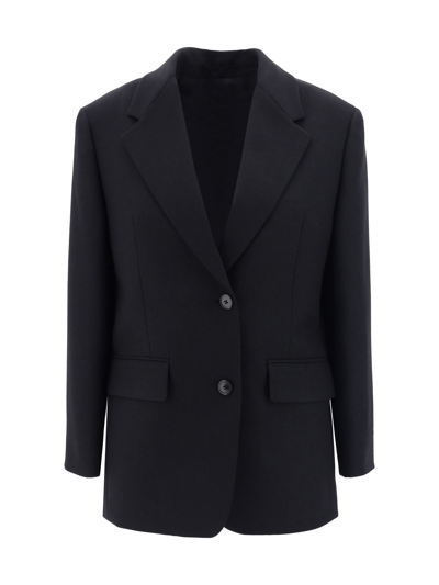 Prada Blazer Jacket In Nero
