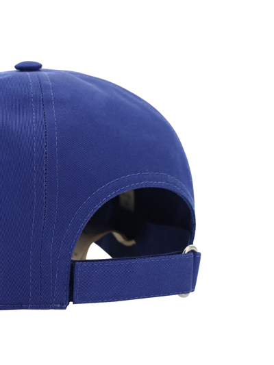 Shop Gucci College Baseball Cap In Blue/crop