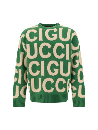 Shop Gucci Sweater In Yard/ivory