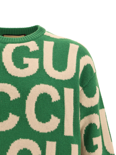 Shop Gucci Sweater In Yard/ivory