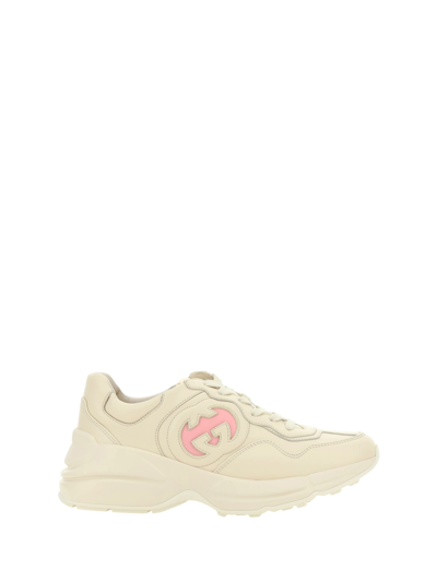 Shop Gucci Sneakers In Ivoire/rose