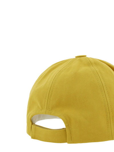 Shop Isabel Marant Tyron Baseball Hat In Yellow/ Ecru