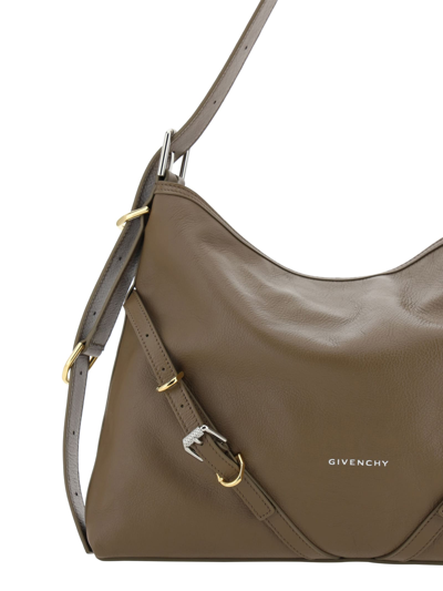 Shop Givenchy Voyou Shoulder Bag In Taupe