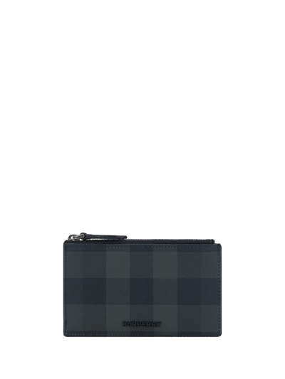 Shop Burberry Coin Purse In Charcoal