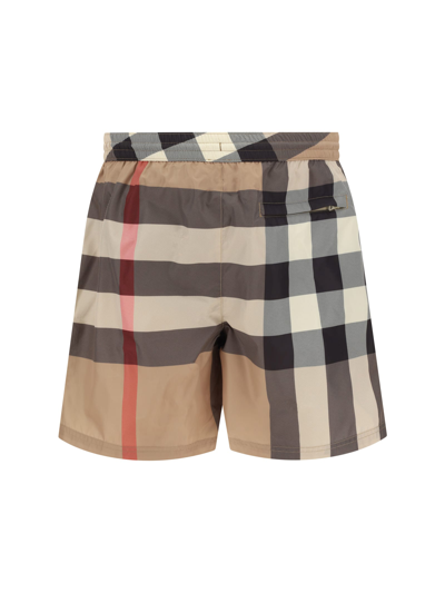 Shop Burberry Guildes Swimshorts In Archive Beige Ip Chk