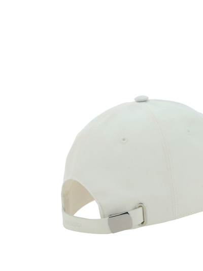 Shop Alexander Mcqueen Baseball Hat In White/black