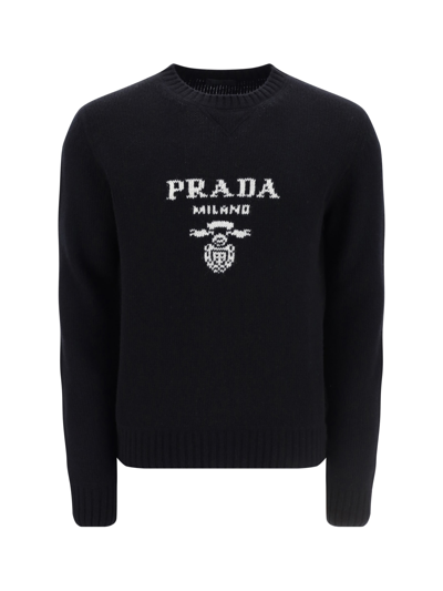 Shop Prada Sweater In Nero