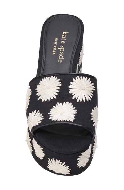 Shop Kate Spade Ibiza Platform Slide Sandal In Black/ Cream