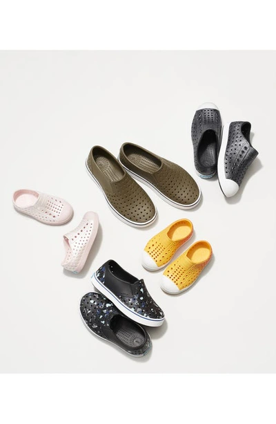Shop Native Shoes Jefferson Bling Glitter Slip-on Sneaker In Starfish Bling/ Shell White