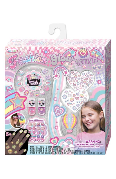 Shop Hot Focus Kids' Fashion Glow-in-the-dark Nail Activity Set In Asst