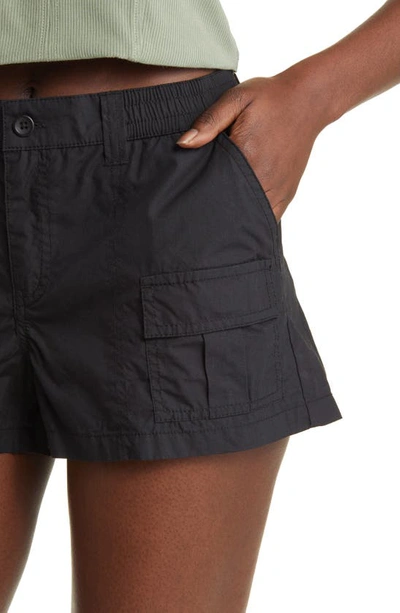 Shop Bp. Washed Cargo Midi Shorts In Black Jet