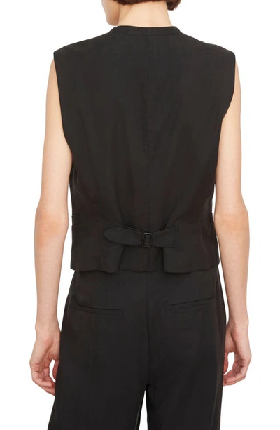 Shop Vince Drapey Tencel® Lyocell Vest In Black