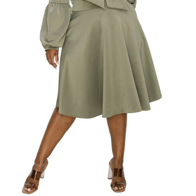 Shop Livd Plus Size Bekah Flare Pocket Dress In Green