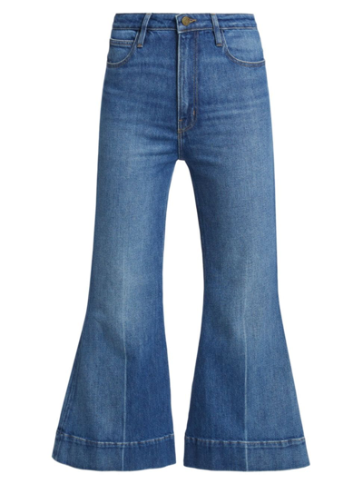 Shop Frame Women's Extreme Flare Ankle Jeans In Lago Di Como