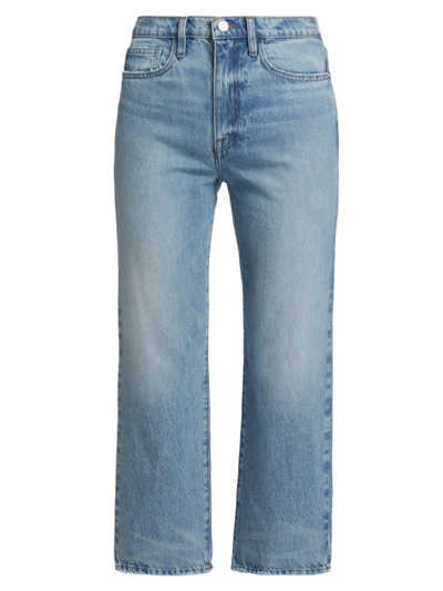 Shop Frame Women's Le Janehigh-rise Straight Crop Jeans In Rhode Grind