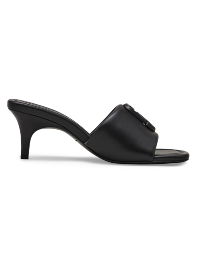Shop Marc Jacobs Women's The Leather J Marc Heeled Sandal In Black
