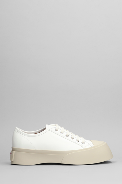 Shop Marni Sneakers In White Leather