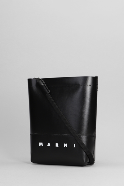 Shop Marni Shoulder Bag In Black Polyuretan