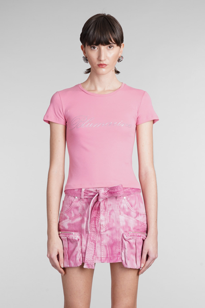 Shop Blumarine T-shirt In Rose-pink Cotton