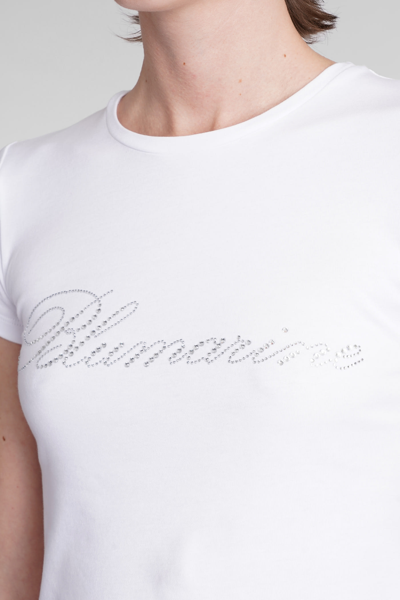 Shop Blumarine T-shirt In White Cotton