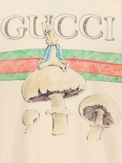 Shop Gucci X Peter Rabbit Printed Jersey T-shirt In Ivory