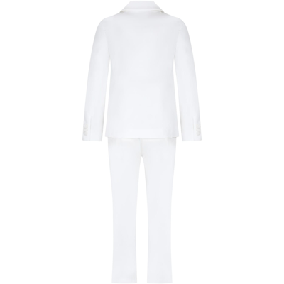 Shop Fay White Suit For Boy