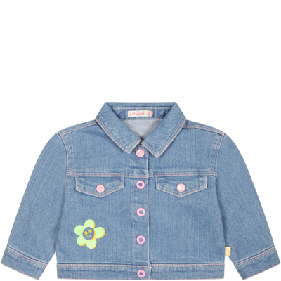 Billieblush Printed Cotton Denim Jacket In Denim