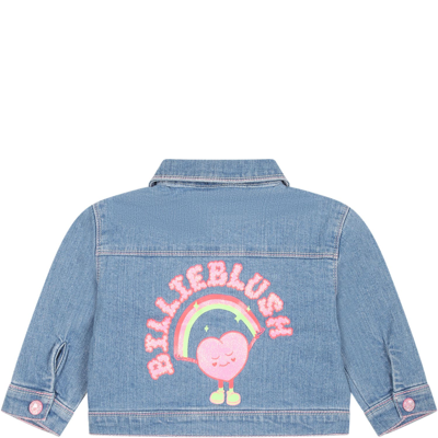 Billieblush Printed Cotton Denim Jacket In Denim