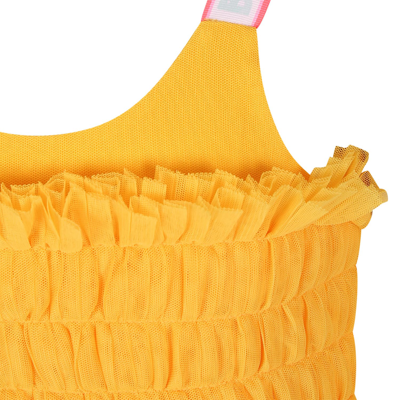 Shop Billieblush Orange Dress For Girl With Logo