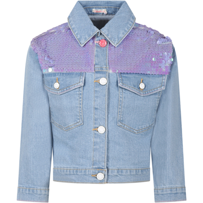 Shop Billieblush Denim Jacket For Girl