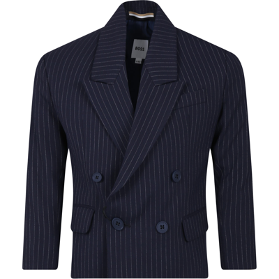 Shop Hugo Boss Blue Jacket For Boy