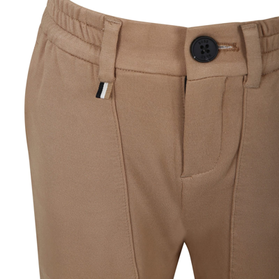 Shop Hugo Boss Beige Elegant Pants For Boy