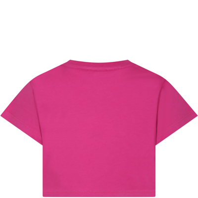 Shop Chloé Fuchsia T-shirt For Girl With Logo