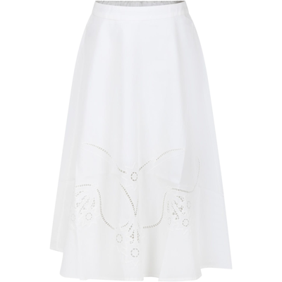 Shop Chloé White Skirt For Girl