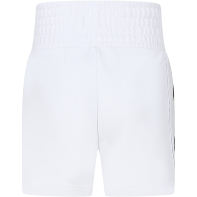 Shop Dkny White Casual Shorts For Girl With Logo