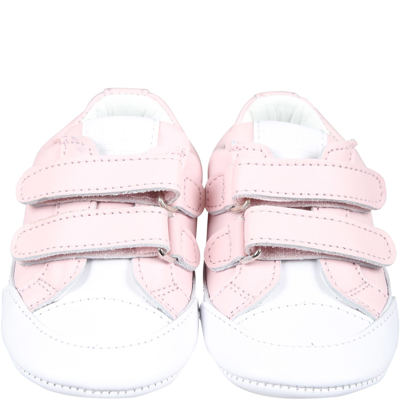 Shop Givenchy Pink Sneakers For Baby Girl With Logo