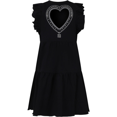 Shop Givenchy Black Dress For Girl With Logo