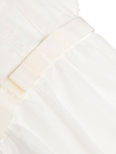 Shop Amaya Arzuaga Bodysuit With Lace Detail In White