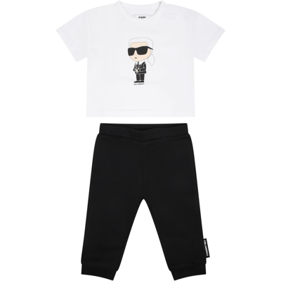 Shop Karl Lagerfeld Multicolor Set For Baby Boy With Karl Print