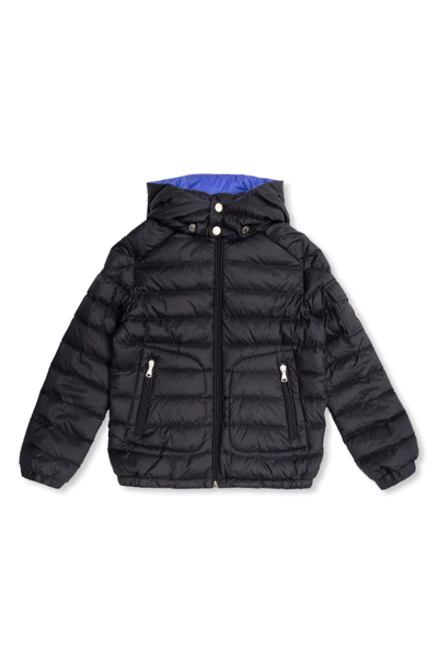 Shop Moncler Enfant Jacket With Detachable Hood In Blu