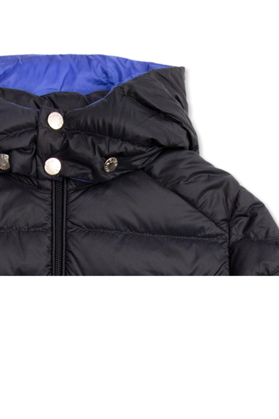 Shop Moncler Enfant Jacket With Detachable Hood In Blu