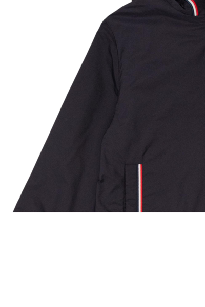 Shop Moncler Enfant Hooded Jacket In Blu