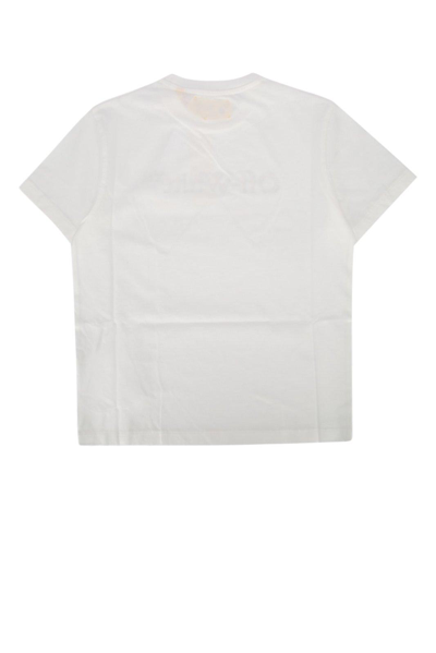 Shop Off-white Logo Sketch Crewneck T-shirt In Multicolore